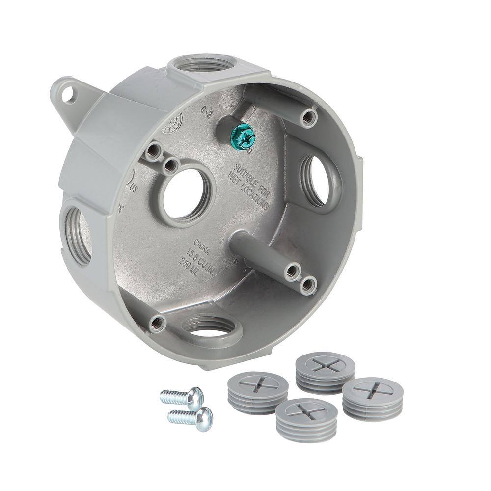 thumbnail image 2 of BRD-4-W White Weatherproof Round Outlet Box - Quantity 40 2 of 13