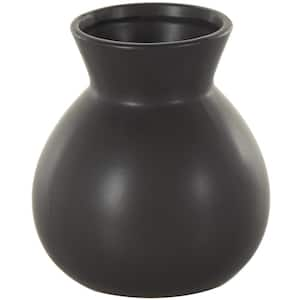 Black Minimalistic Ceramic Decorative Vase