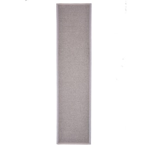 Custom Size Stair Treads Solid Gray 9 in. x 36 in. Indoor Carpet Stair Tread Cover Slip Resistant Backing (Set of 13)