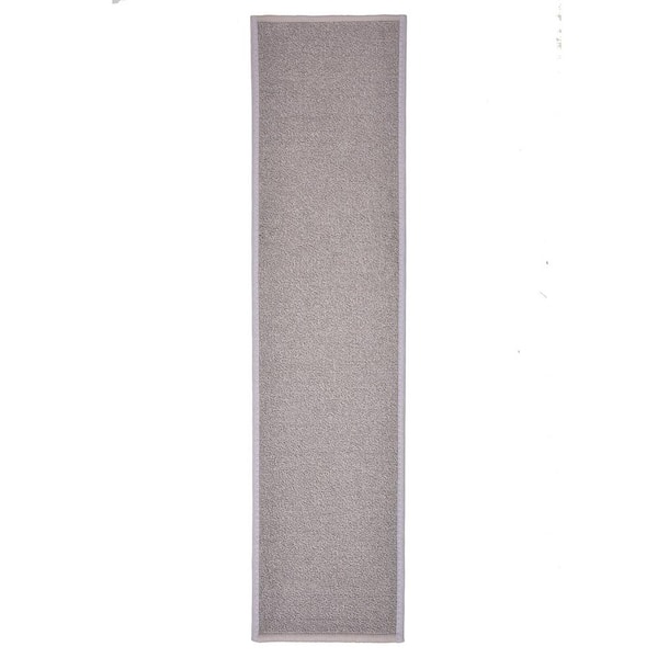 Unbranded Custom Size Stair Tread Solid Gray 10.5 in. x 31.5 in. Indoor Carpet Stair Tread Cover Slip Resistant Backing(Set of 13)