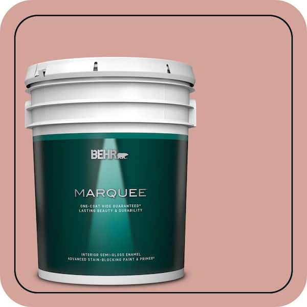 BEHR MARQUEE 5 gal. #S160-3 Bubble Shell One-Coat Hide Semi-Gloss Enamel Interior Paint & Primer