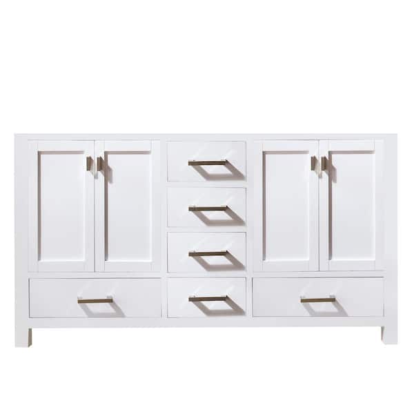 Avanity Modero 60 in. W x 21 in. D x 34 in. H Double Vanity Cabinet Only in White
