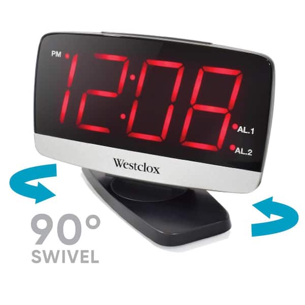 Westclox Black Tilt And Swivel Alarm, How To Set Westclox Nature Sounds Alarm Clock