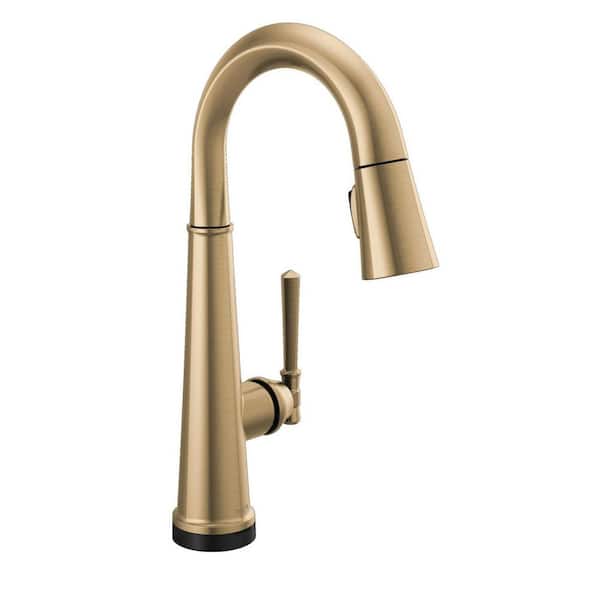 Delta Emmeline Gold Touch2O with Touchless Technology Single Handle Bar Faucet in Lumicoat Champagne Bronze