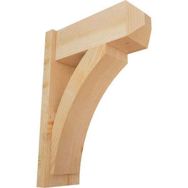 Ekena Millwork 8 in. x 28 in. x 20 in. Thorton Craftsman Rough Sawn Douglas Fir Outlooker