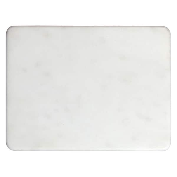 MSI White 12 in. x 9 in. Polished Marble Cheese and Pastry Board