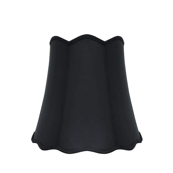 Aspen Creative Corporation 16 in. x 15 in. Black Scallop Bell Lamp Shade