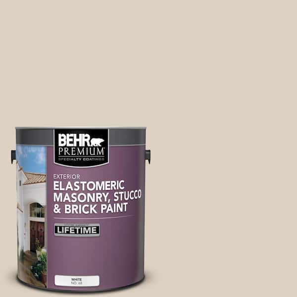 1 gal. #OR-W07 Spanish Sand Elastomeric Masonry, Stucco and Brick Exterior Paint