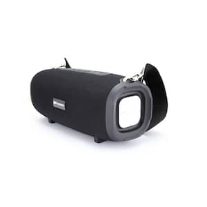 Portable Bluetooth Speaker with FM Radio, Rechargeable Battery and Carrying Strap, Black (EAS-3000)