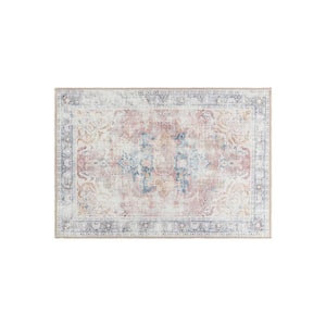 Rust 2 ft. 1 in. x 3 ft. Bohemian Transitional Machine Washable Area Rug