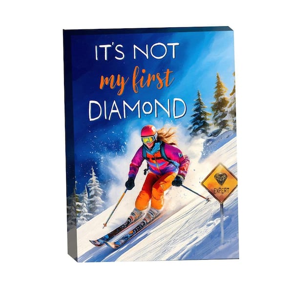 VENICE BEACH Collections It's Not My First Diamond by Grotto Studios 1-Piece Unframed Graphic Print Abstract Poster Art Print 24 in. x 18 in.