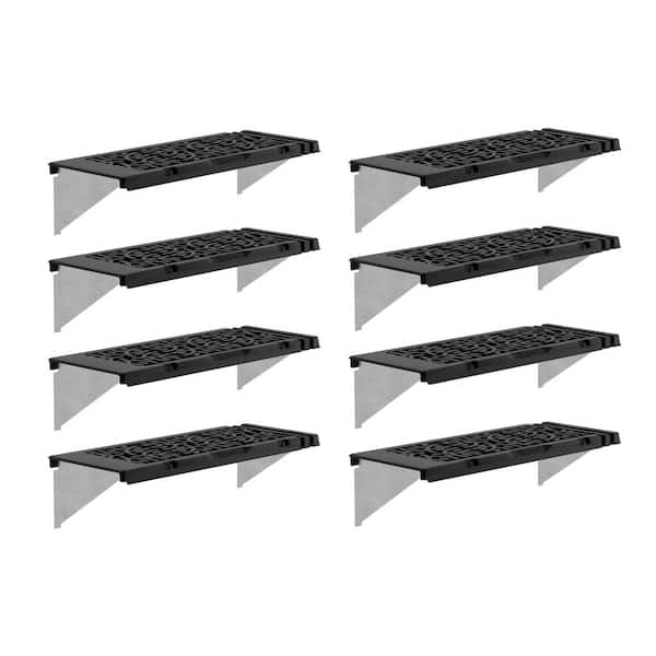 Canopia by Palram Canopia Signature W 26 in. x D 10.2 in. x H 6.5 in Plastic Shelf Kit for Greenhouse - 4 Units, Black