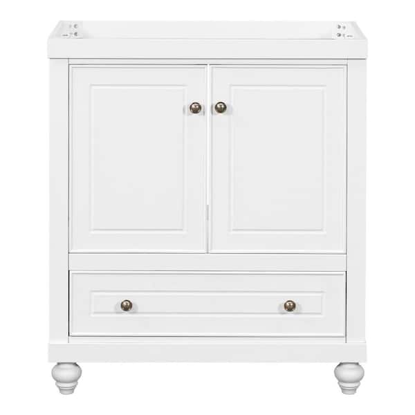EPOWP 30 in. W x 18 in. D x 33.9 in. H Bath Vanity Cabinet without Top in White with 2-Door Shelves and 1-Drawer