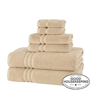 Turkish Cotton Ultra Soft Khaki 6-Piece Bath Sheet Towel Set