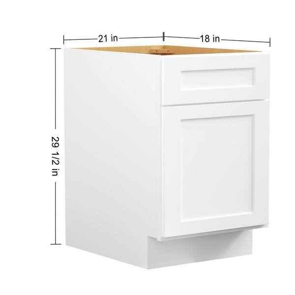 Painted Shaker Style Ready to Assemble 2-Drawer File Base Cabinet (18 in. W x 29-1/2 in. H x 21 in. D)