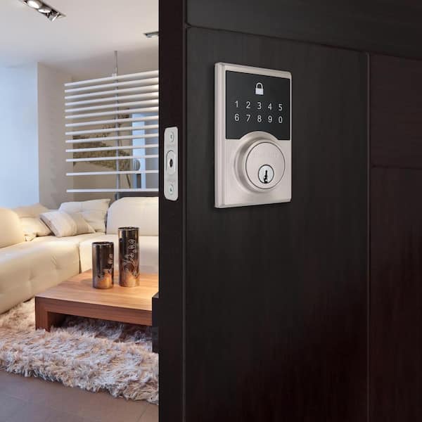 Defiant Square Satin Nickel Compact Touch Electronic