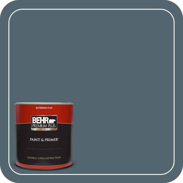 BEHR PREMIUM PLUS 1 qt. #MQ5-25 Rush Hour Flat Exterior Paint & Primer