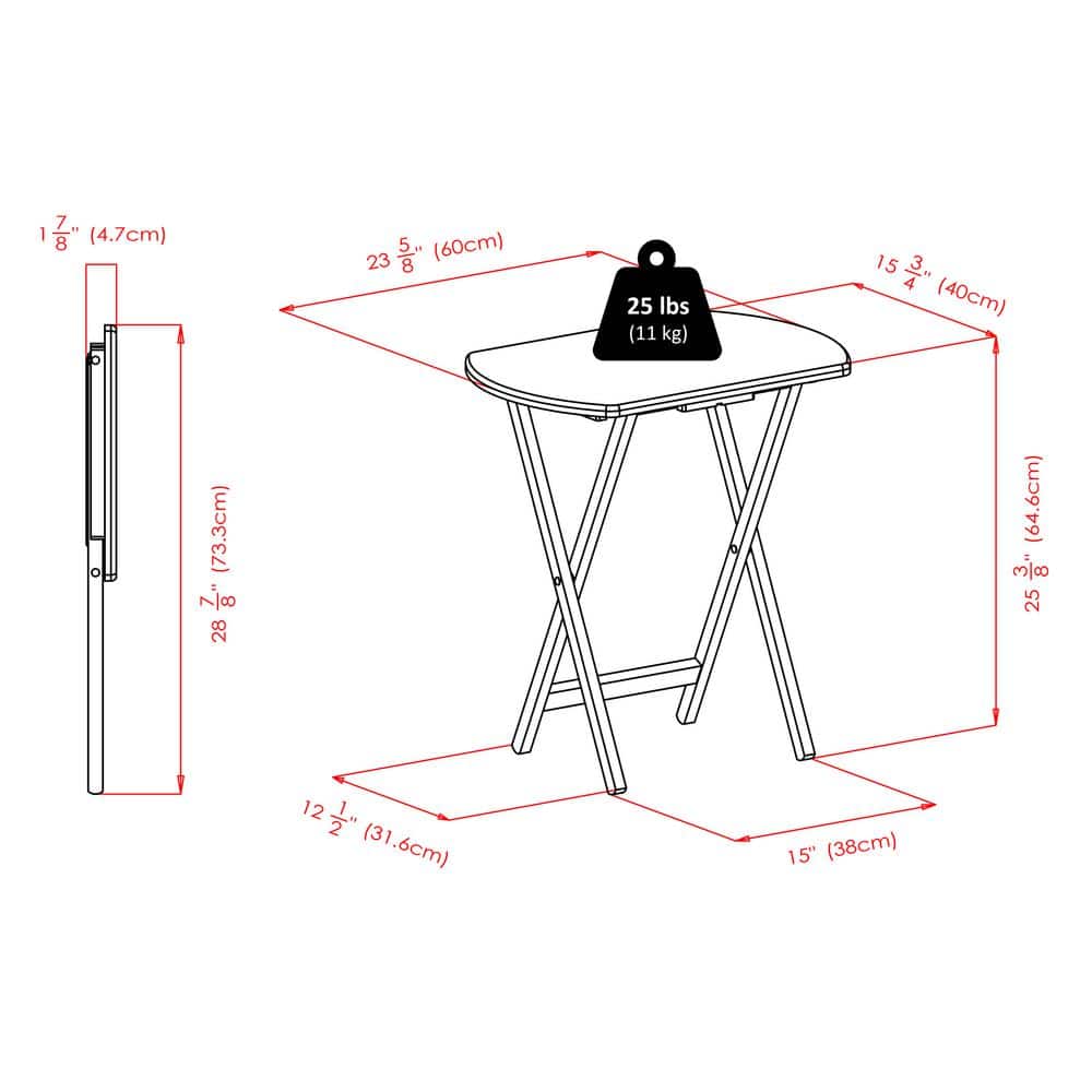 Corbett Oversize Walnut 5-piece Snack Table - thumbnail 3