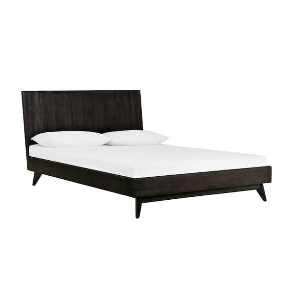 Armen Living Baly Acacia Mid-Century Platform King Bed