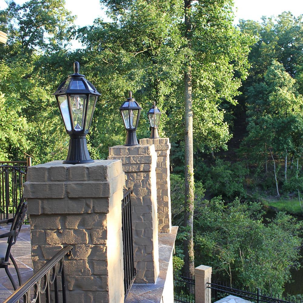 Polaris Black Solar LED Outdoor Post Light with Multiple Mounting Options
