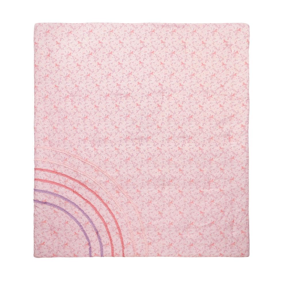 Twin Pink Microfiber Reversible Kids Bedding Set
