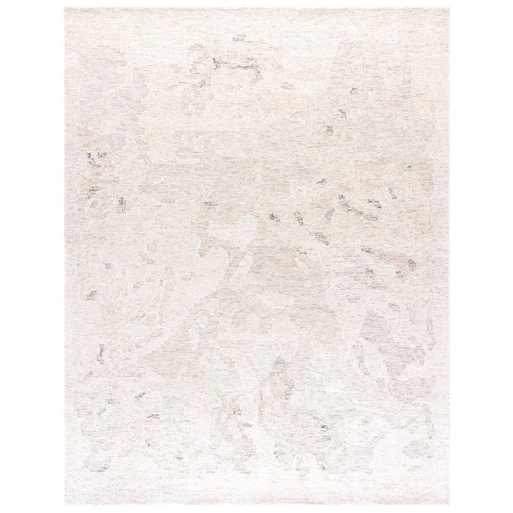 SAFAVIEH Ebony 8 ft. x 10 ft. Beige/Rust High-Low Abstract Area Rug ...