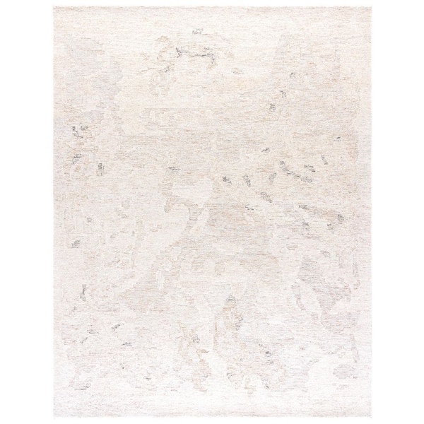 SAFAVIEH Ebony 8 ft. x 10 ft. Beige/Rust High-Low Abstract Area Rug ...