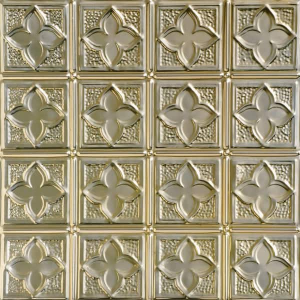 Clover Gold Nugget 2 ft. x 2 ft. Decorative Nail Up Tin Ceiling Tile (24 sq. ft./case)