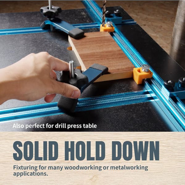 1/4 in.-20 T Track Knob Kit (10 Set) with 2-5-1/2 in. L Hold Down Clamps