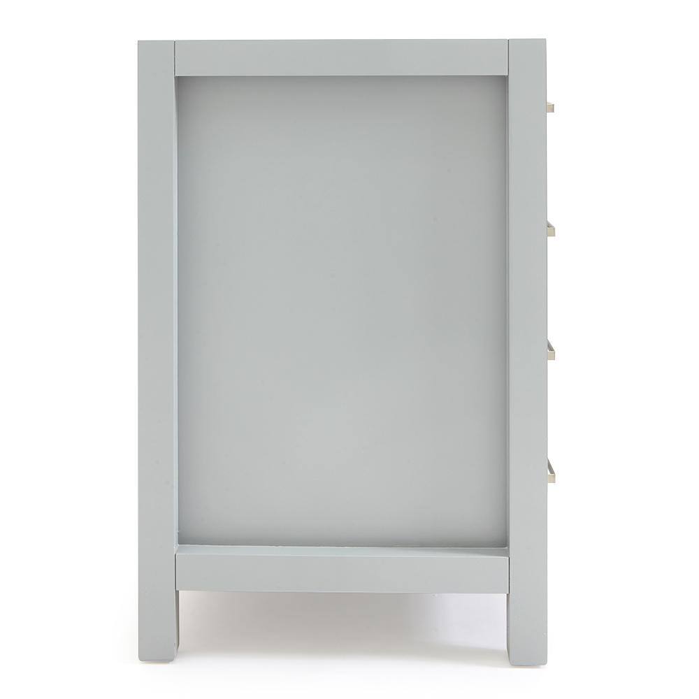 Bristol 72" Gray Double Freestanding Vanity Cabinet