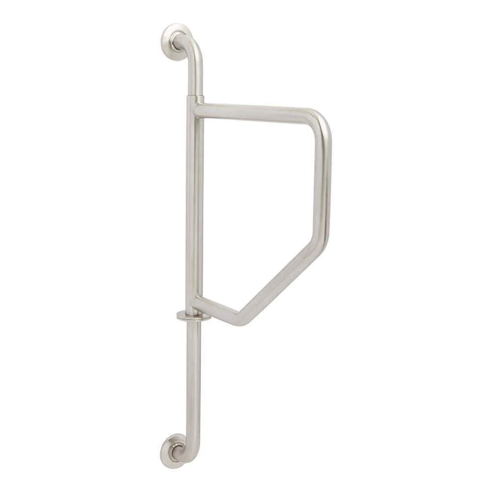 36 in. Wall to Wall Swing Away Bathroom Shower Grab Bar in Polished price history on PriceWatchPro