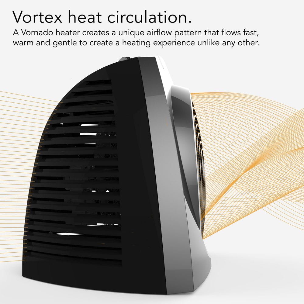Charcoal Black 1500-Watt Electric Portable Space Heater with Thermostat