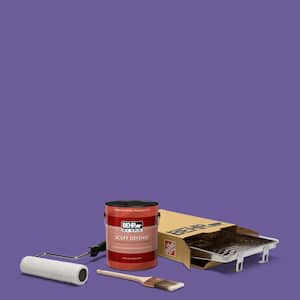 1 gal. #P560-6 Just a Fairytale Ultra Extra Durable Flat Interior Paint and Wooster Set All-in-1 Project Kit (5-Piece)