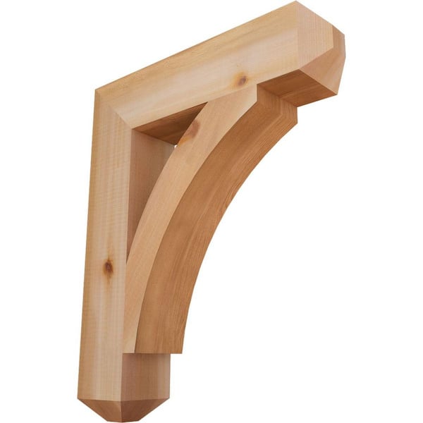 3.5 in. x 22 in. x 18 in. Western Red Cedar Thorton Craftsman Smooth Bracket