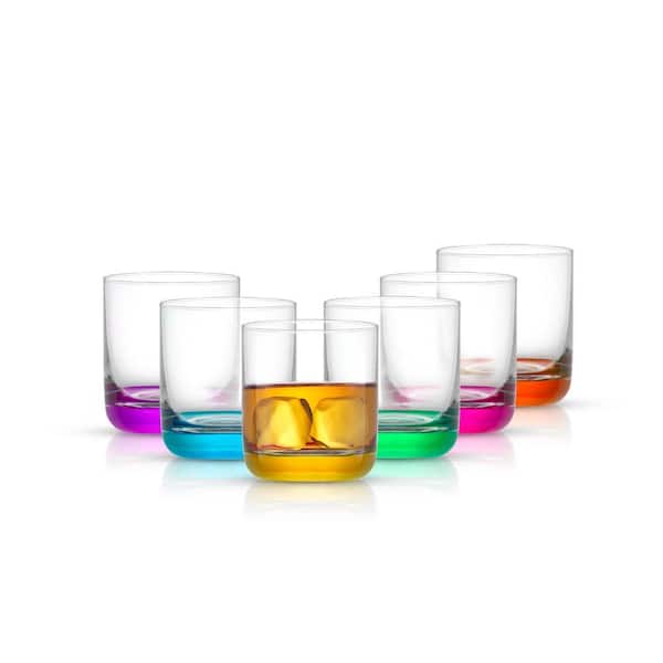Hue Colored Double Old Fashion Whiskey Glasses - Thumbnail 3