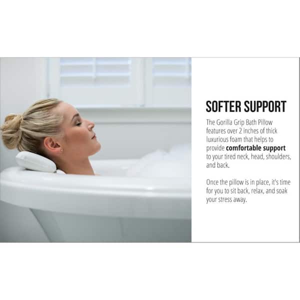 Adrinfly Bath Pillow for Neck Head and Back Support, Strong