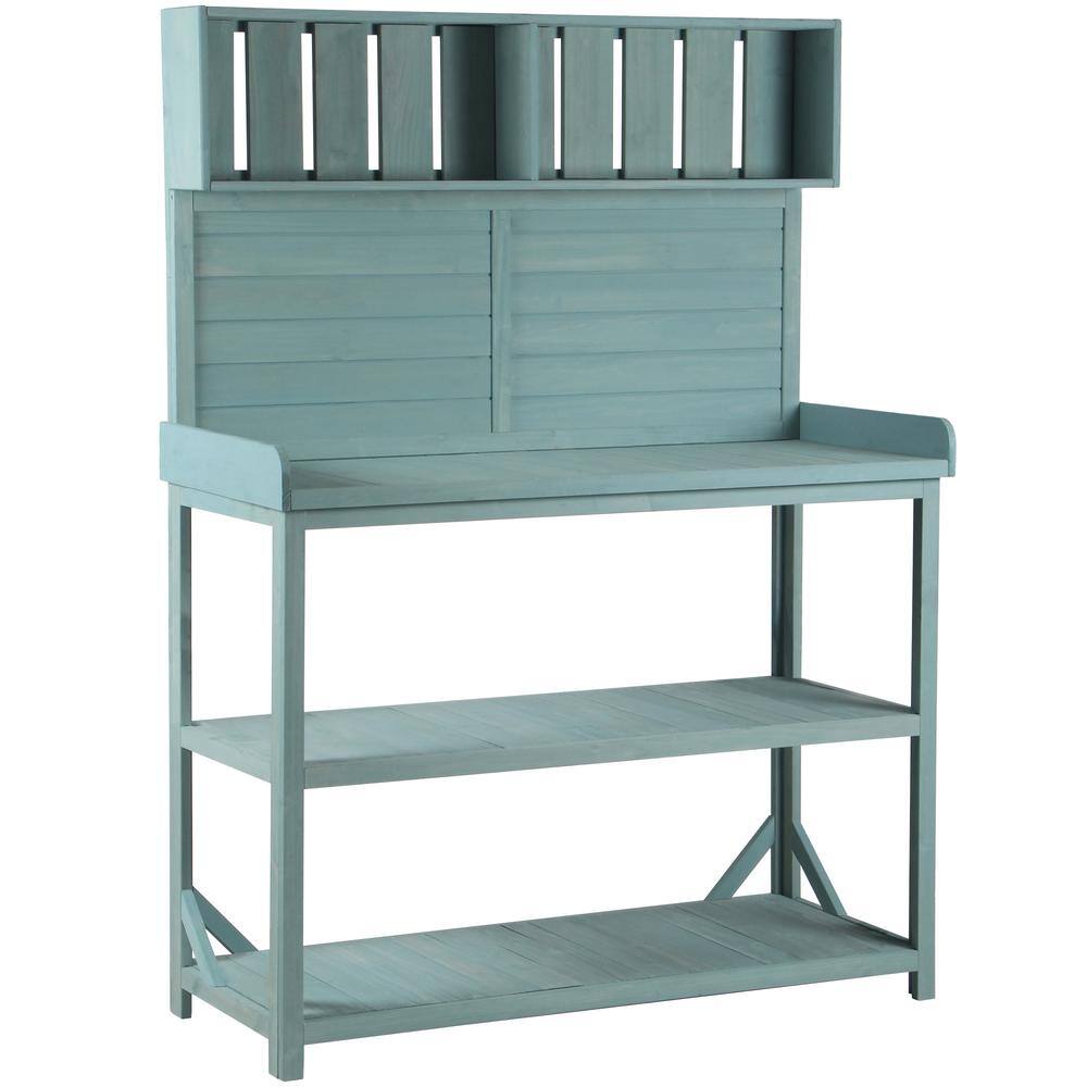 46.9 in. W x 65 in. H Large Wooden Farmhouse Rustic Outdoor Potting Bench Table, Patio Workstation, Garden Potting Bench price history on PriceWatchPro
