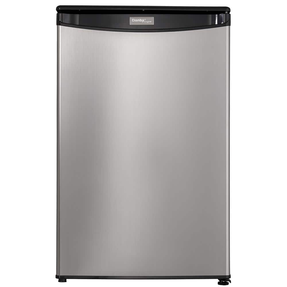 Danby Designer 4.4 cu. Ft. Mini Fridge in Stainless Steel without Freezer, Silver