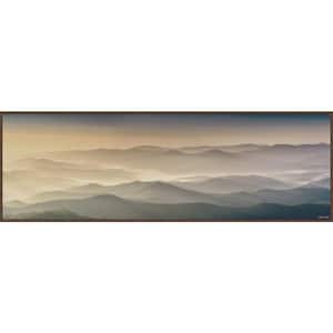 "Foggy Peaks" by Marmont Hill Floater Framed Canvas Nature Art Print 10 in. x 30 in.