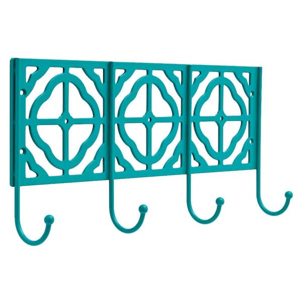 Liberty 15-7/8 in. Teal Decorative Metal Ball End Hook Rack R36193-TL-U -  The Home Depot