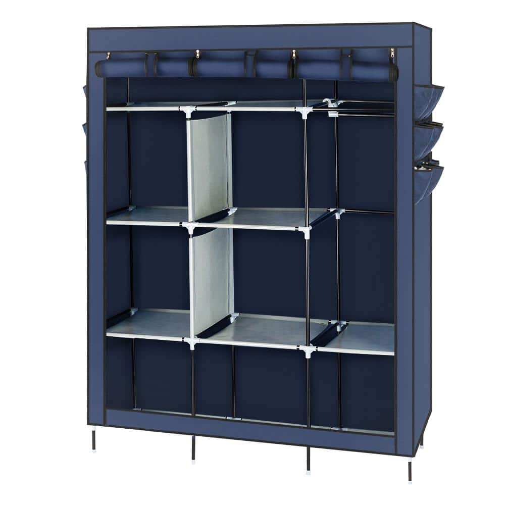 Karl home 68.9 in. H x 50 in. W x 17.7 in. D Blue nonwovens
