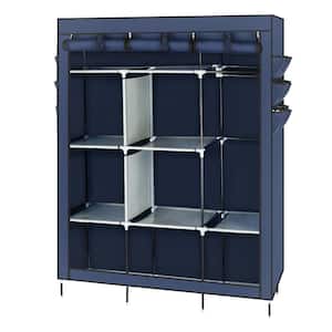 68.9 in. H x 50 in. W x 17.7 in. D Blue nonwovens Portable Closet