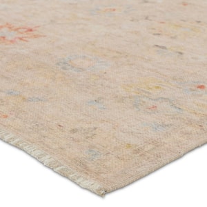 Aaina Cream/Blue 6 ft. X 9 ft. Floral Area Rug