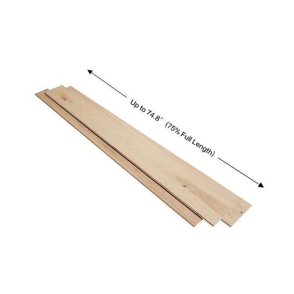 Malibu Wide Plank Hickory Crescent 1/2 in. T x 5 in. and 7 in. W x Varying Length Engineered Hardwood Flooring (24.93 sq. ft./case)
