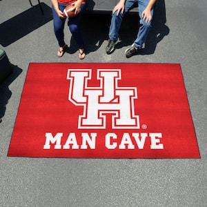 NCAA University of Houston Red Man Cave 5 ft. x 8 ft. Area Rug