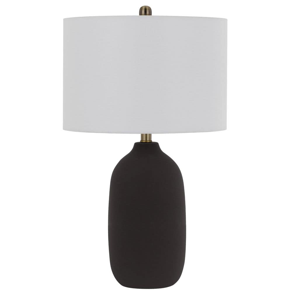 25.5 in. Black Ceramic Table Lamp with Shade