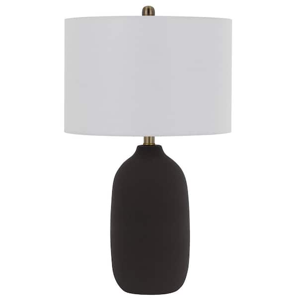 25.5 in. Black Ceramic Table Lamp with Shade