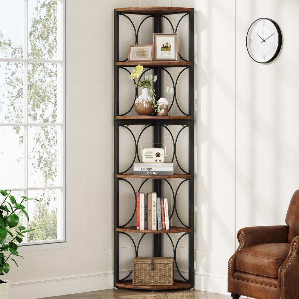 Corner Shelf, 4-Tier Corner deals Bookshelf, Rustic Corner Ladder Shelf