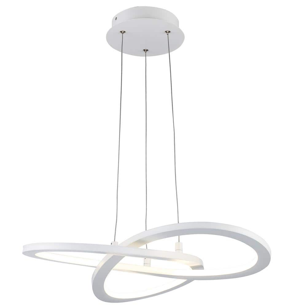 Mullan Lighting MLBP004PCWTE Maris Pendant White GL025 AND GLWP01PCWTE