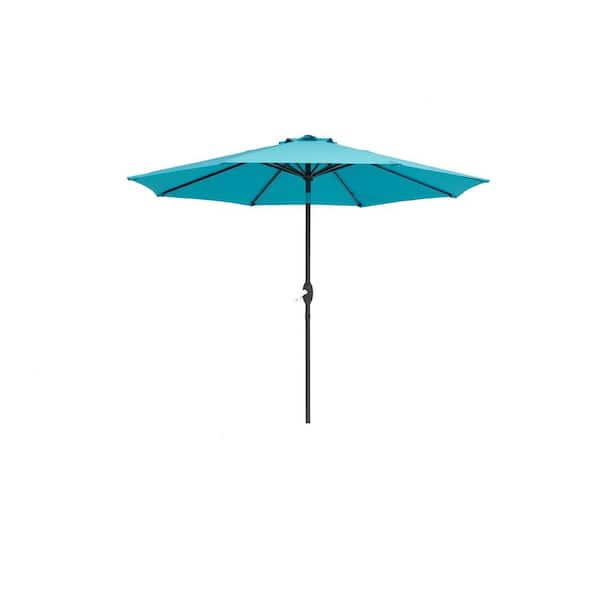 Unbranded 9 ft. Market Patio Umbrella in Light Blue